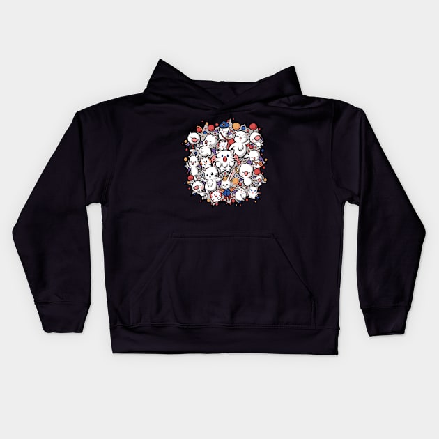 Pom Pom Party Kids Hoodie by Sevie